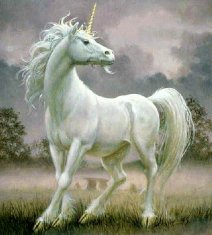 Dibujo de un unicornio blanco