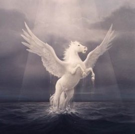 Pegaso saliendo del agua