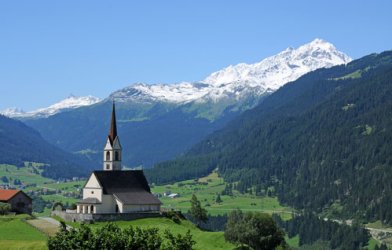 Paisaje montañoso de Suiza
