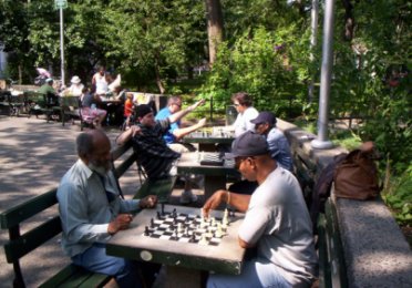 Partidas de ajedrez en el parque Washington Square