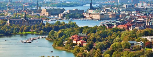 Espectácular vista de Estocolmo desde el aire