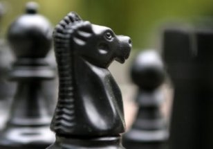 Primer plano fichas de ajedrez