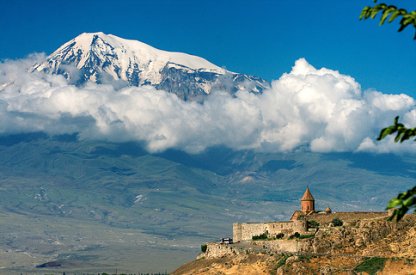 Paisaje del Cucaso georgiano